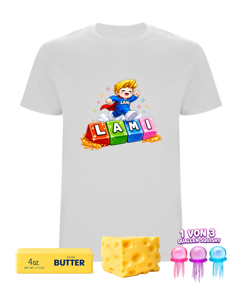 LAMI - ASMR SQUISHY Bundle - T-Shirt + 3 Squishys + Autogrammkarte + Sticker
