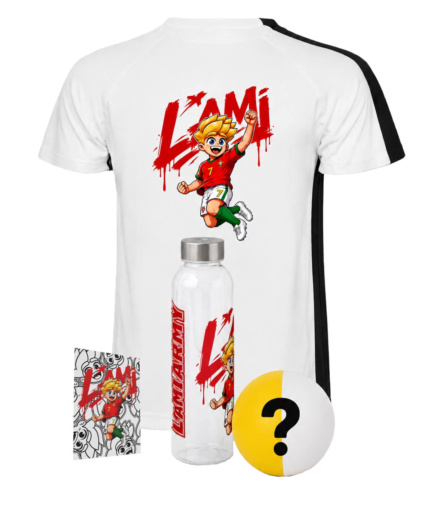 LAMI - Fußball WM 2026 Bundle Trikot + Trinkflasche + Squishy + Autogrammkarte