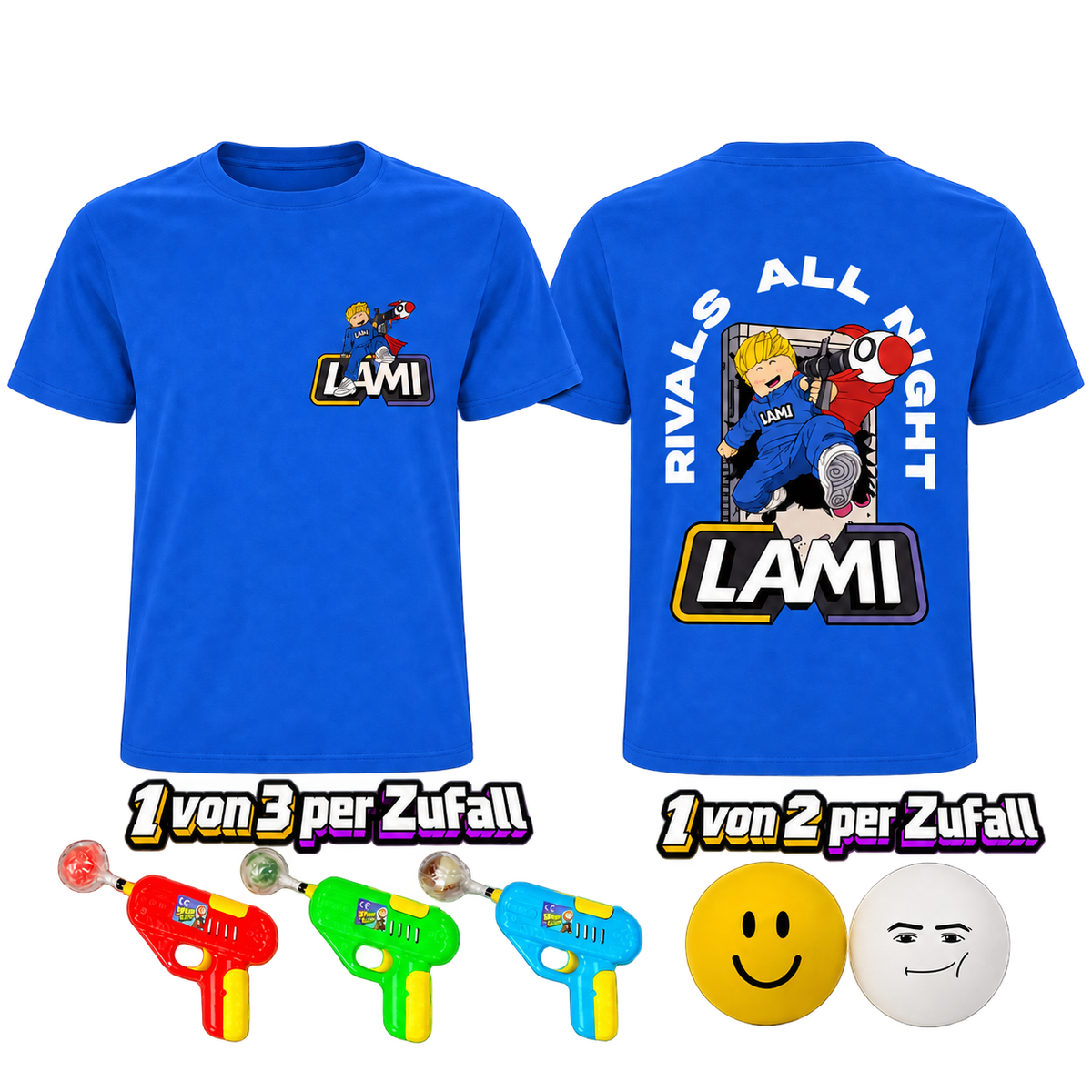 LAMI – RIVALS 2.0 Bundle - T-Shirt + Squishys + Space Gun + Autogrammkarte + Sticker