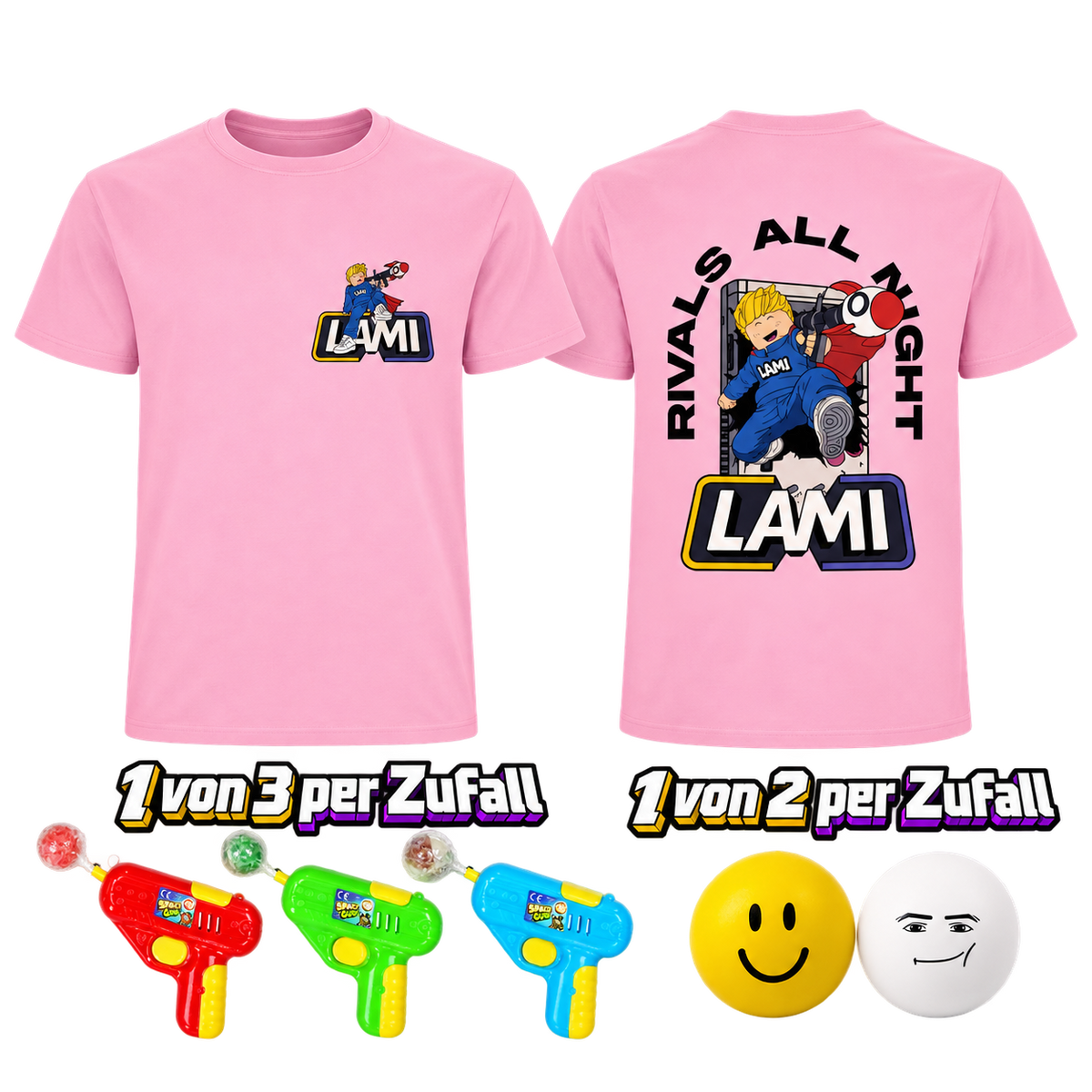 LAMI – RIVALS 2.0 Bundle - T-Shirt + Squishys + Space Gun + Autogrammkarte + Sticker